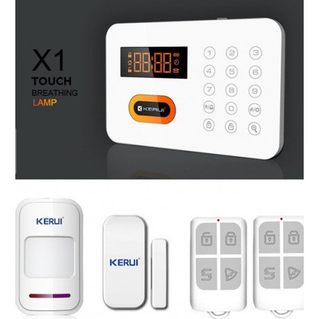 KERUI X1 LCD Touch Wireless 120 Zone PSTN PIR Door Sensor Remote Control Home Security Alarm System
