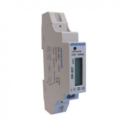 Medidor digital de consumo de energia para calha DIN (monofásico) 5(40)A - Orno OR-WE-501